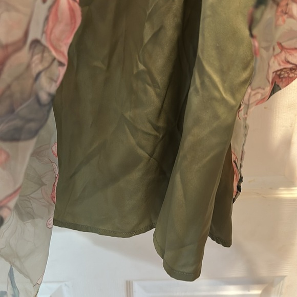 Fashion Nova Alice Floral Chiffon Baby Doll Mini Dress 1X Plus babydoll - Picture 8 of 9